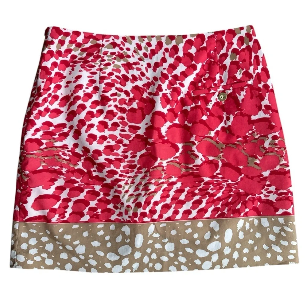 EP PRO Nectar Coral Red & Tan Golf Skort - Picture 2 of 5